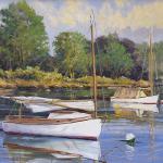 Catboat at Rest Pleasant Bay 18x24