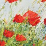 "Delicate and Dancing Poppies"
30x24