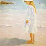 Girl with the White Hat 36x24