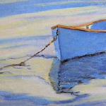 Sunset Blue Boat 12x24