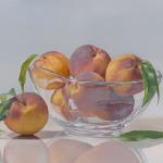 Peaches in Bowl 20x32