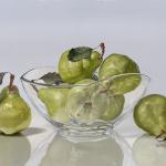 Pears in Glass 20x32