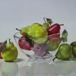 Red and Green Pears 20x32