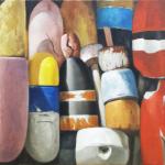 "Coloured Buoys" 20x59