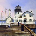 Old Newport Harbor Light 12x12