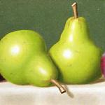 Pears and Plums 6x12